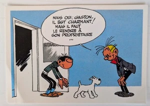Gaston Lagaffe et Milou Carte postal de 1977 - Picture 1 of 2