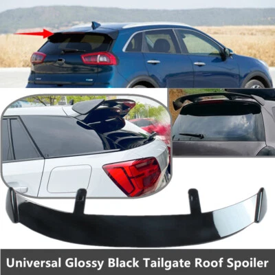 Universal Gloss Black Fit For Kia Niro 2017-2022 Rear Roof Spoiler Modified Wing Foto 1 de 4