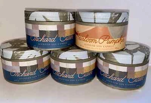 Thanksgiving Candle Fall Pumpkin Scented Orchard Cider 4.1oz One wick lot/5 Soy - Picture 1 of 17