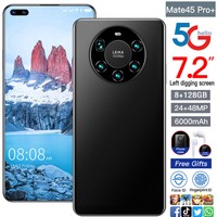Mate45 Pro Android 10.0 8G+128G 6.8'' 5G-LTE Race Recognition Mobile Smart Phone