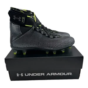 Under Armour UA Highlight MC 3023716-004 Mens Sz 12 Football Cleats Blk/Grey New - Picture 1 of 7