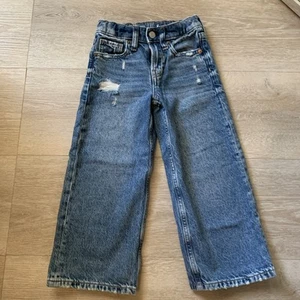 Gap Girls Low Stride Wide Leg Medium wash Jeans Adjustable waist Size 5 - Picture 1 of 6