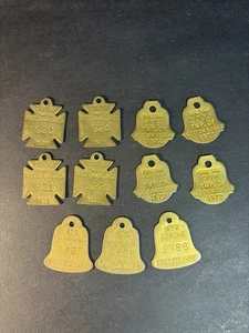 11 Vintage 70er Jahre Nottawasaga & Sault Ste. Marie Canada, Erkennungsmarke Steuerlizenzen - Bild 1 von 15