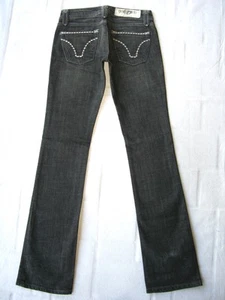 Taverniti Dolly 16 Slim Bootcut Jeans Womens Sz 26 Faded Black Distressed L33.25 - Picture 1 of 10