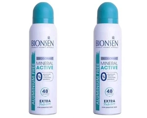 2x BIONSEN MINERAL ACTIVE Deodorant Spray - 2x 150ml - New - Picture 1 of 2