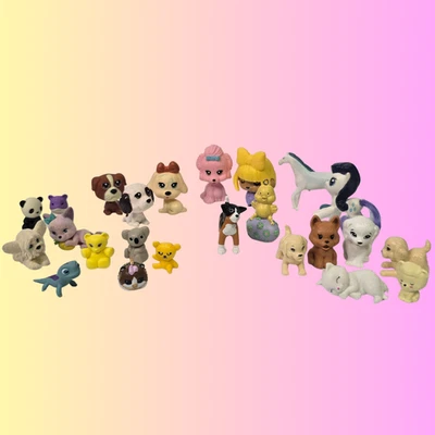 Lot of 30 Mini Toys / Dogs, Cats, & More! Mixed Animal Figures, Kawaii Cuties - Image 1 of 4