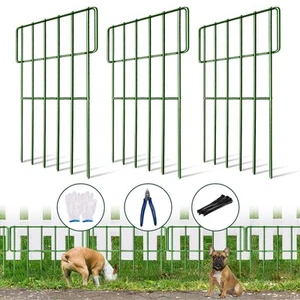 25 Pack Animal Barrier Fence, No Dig Garden Decorative Fence Rustproof Metal ... - Picture 1 of 6