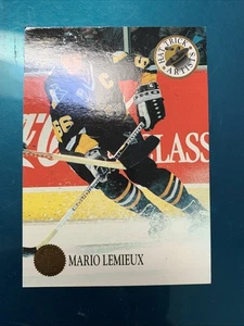 1993 Leaf Mario Lemieux #4 Hat Trick Artists Pittsburgh Penguins - Picture 1 of 10