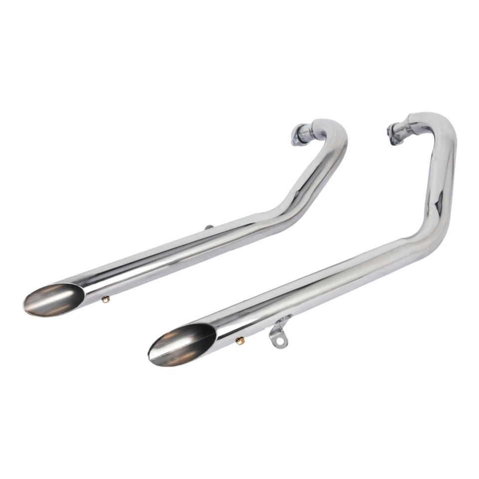 Sistema de escape de tubo silenciador cromado para Kawasaki Vulcan 800 VN800 clásico/drifter Foto 1 de 4