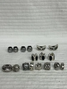 VTG Silver Tone Slide On Charms for Bracelet Lot of 17 - Bild 1 von 17