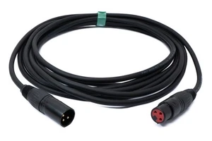 Câble Audio 5 M XLR 3 Broches Connecteur À Douille Aux Adaptateur en Noir - Photo 1/4