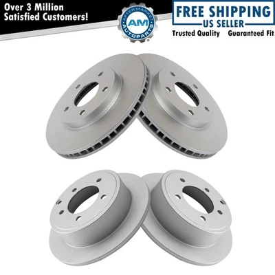 Front & Rear Brake Rotors Set Premium G-Coated For 2016-2017 Mitsubishi Lancer - Image 1 of 4