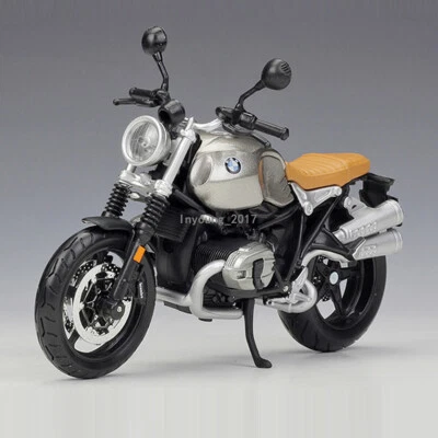 1/12 2017 BMW R nineT Scrambler Motorcycle Model Diecast Motorbike Toy Vehicle - Image 1 of 4