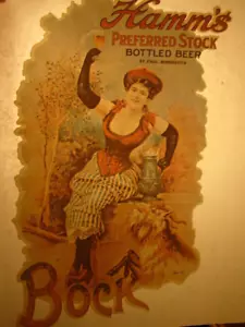 HAMMS BEER PREFERRED STOCK VINTAGE 1970's IRON ON TRANSFER -NICE, B-8 - Picture 1 of 2