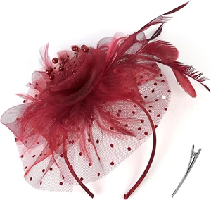Fascinators Cappello da Donna Nero Tea Party Cappelli Kentucky Derby Cappelli da Donna,Fas - Foto 1 di 12