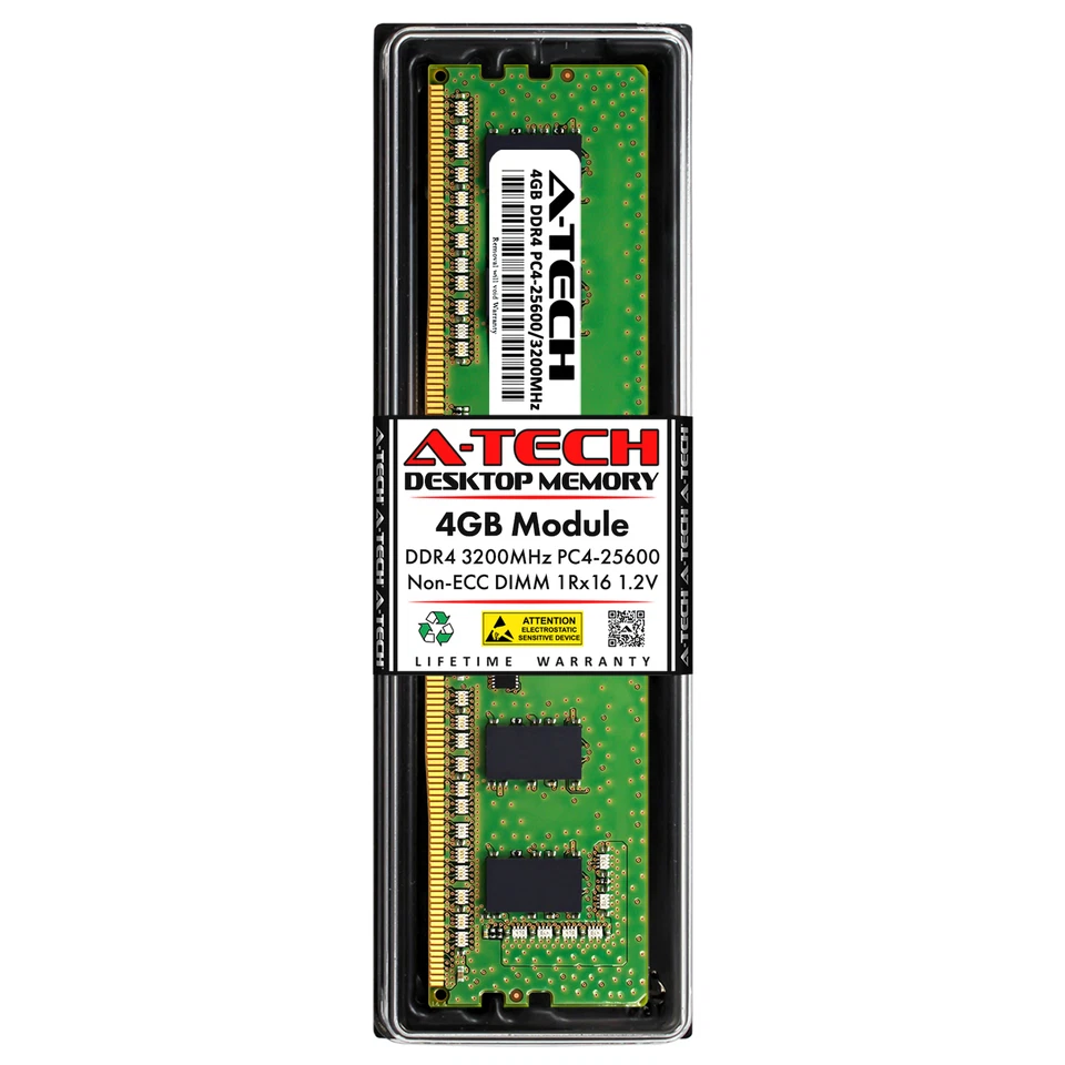 4GB DDR4-3200 DIMM Dell SNP36FTXC/4G AB371020 Equivalent Desktop Memory RAM - Image 1 of 2