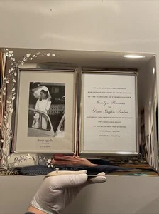 Marco de doble invitación plateado Kate Spade Gardner Street de Lenox 5x7 - Imagen 1 de 24