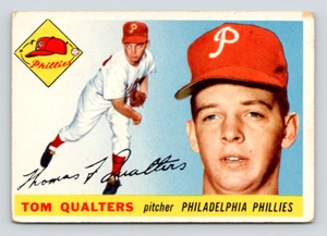 Tarjeta Topps 1955, #33 Tom Qualters, Philadelphia Phillies, ver video - Imagen 1 de 3