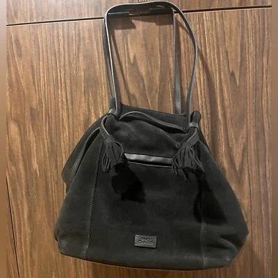 Vince Camuto - Bolso de Mano/Bolso de Hombro Suade Negro con Borlas Foto 1 de 4