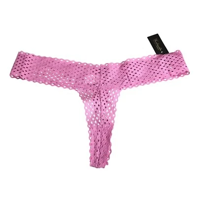 Frederick's of Hollywood Abby Rose Tanga Panty Malla Púrpura 1X Foto 1 de 4