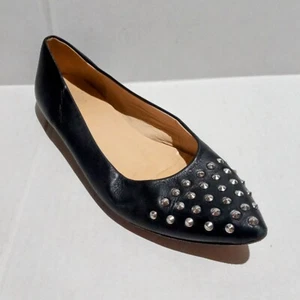 Amalfi by Rangoni Studded Ballet Flats-Size 8M-Leather-Pointed Toe-Made In Italy - Picture 1 of 10