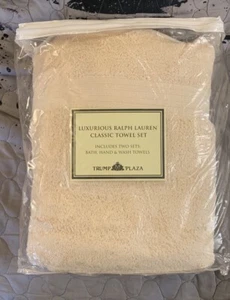 Ralph Lauren Classic Towel Set Vanilla Bath, Hand & Wash Towels Trump Plaza - Picture 1 of 5