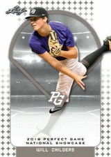 WILL CHILDERS 2018 "1ST EVER PRINTED" LEAF PERFECT GAME ROOKIE CARD #119! 