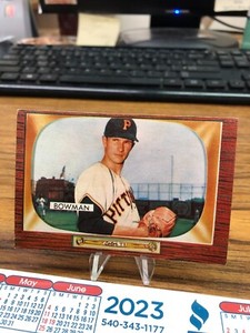 1955 Bowman #115, Roger Bowman Rookie, of the Pittsburgh Pirates, VG or better.