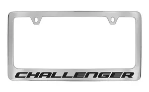 Dodge Challenger Chrome Plated Brass Metal License Plate Frame Holder - Picture 1 of 1