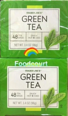 2 Packs Trader Joe's Green Tea Bagged Tea 48 Tea Bags 3.4 oz Each, Total 96 ct - Image 1 of 4