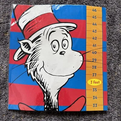 Tabla de crecimiento infantil Dr. Suess 2002 Dr. Seuss gato en el sombrero aula vintage Foto 1 de 4