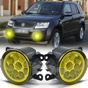 FOR 2006-2012 Suzuki Grand Vitara Clear LED Fog Light Bumper Lamp Left+Right - Picture 1 of 10