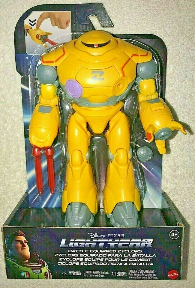 MATTEL DISNEY PIXAR LIGHTYEAR 8-INCH BATTLE EQUIPPED ZYCLOPS ACTION FIGURE -