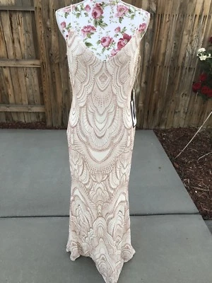 JUMP APPAREL SZ 11/12 IVORY FORMAL DRESS W/GLITTER - Image 1 of 4
