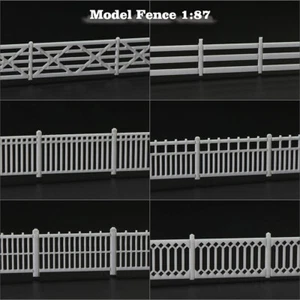 1 Meter Model Railway Diorama White HO Scale 1:87 Building Fence Wall - Picture 1 of 12