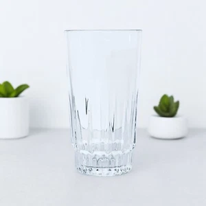 Vintage Arcoroc France LANCER Clear Vertical Cut 11.5 OZ Beverage Glass VGC - Picture 1 of 5