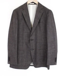 SUITSUPPLY Havana Mens Blazer UK42R Brown Slim Melange Wool Silk Linen Classic - Picture 1 of 11