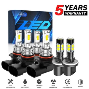 6x 8000K For Chevy Tahoe 2001-2006 LED Headlight High Low Beam + Fog Light Bulbs - Foto 1 di 15