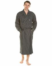 Haigman Brushed Cotton Robe Mens Long Sleeve Wrap Dressing Gown Nightwear