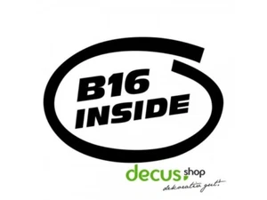B16 INSIDE L 1558 13x9 cm // Sticker JDM Aufkleber Frontscheibe - Picture 1 of 2
