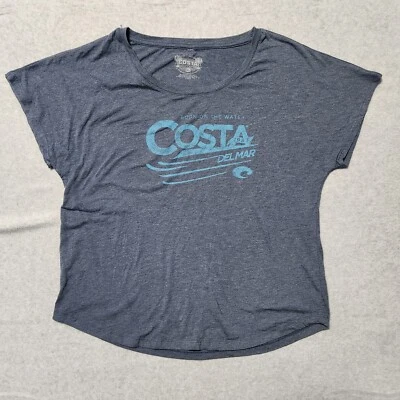 Camiseta Costa Mujer Talla XL Gris Born on the Water Cuello Redondo Manga Corta Foto 1 de 4