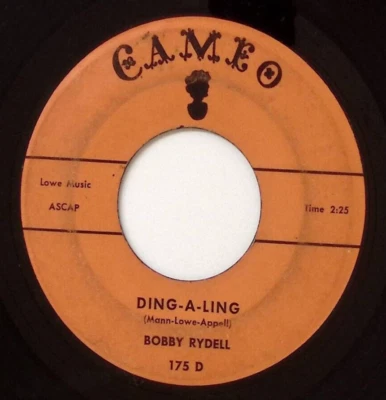 BOBBY RYDELL DING-A-LING/SWINGIN' SCHOOL CAMEO RECORDS VINYL 45 58-117 - Image 1 of 3