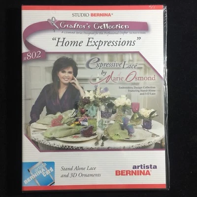 Bernina Embroidery Designs Card #802 Expressive Lace for Artista series - Image 1 of 4