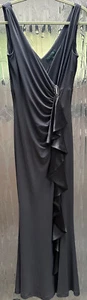 Ralph Lauren Evening Faux Wrap Sleeveless Gown - Size 4 - Picture 1 of 7
