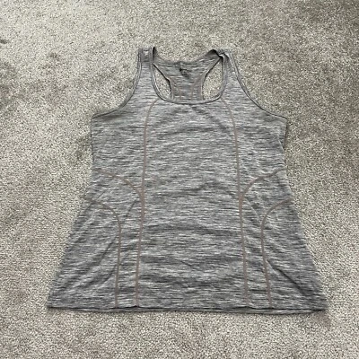 Regata Reebok Active Feminina Cinza Médio Halter Racerback Academia Atlética Yoga Corrida - Imagem 1 de 4