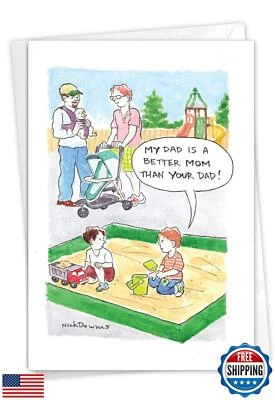 NobleWorks - 1 Funny Fathers Day Card - Humor Card for Dad, Stepdad, Notecard - Image 1 of 4