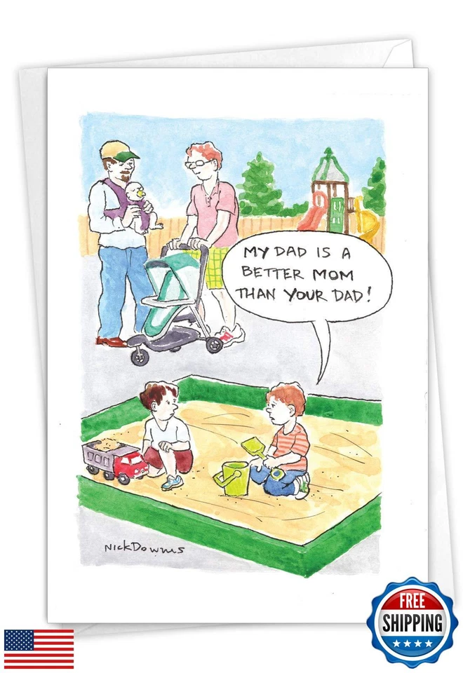 NobleWorks - 1 Funny Fathers Day Card - Humor Card for Dad, Stepdad, Notecard - Image 1 of 4