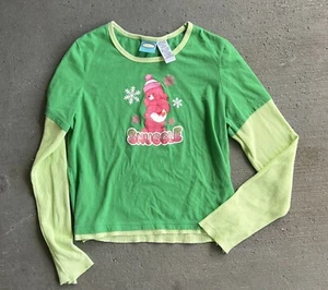 Vintage Y2K Kids Care Bears Long Sleeve Snuggle Size Large Green 2005 - Picture 1 of 5