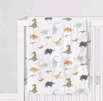 Manta de muselina bebé Aenna diseño dinosaurio Foto 1 de 2