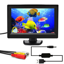 Mini 5" TFT LCD HD CCTV Monitor USB Powered Screen 800*480 AV Input PAL/NTSC UK